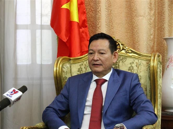 Đại sứ Trần Thành Công. Ảnh: Ảnh: Việt Khoa/PV TTXVN tại Ai Cập