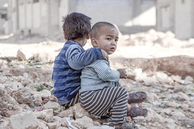 Trẻ em Syria đang phải chống chọi với chiến tranh. (Nguồn: LifeGate)