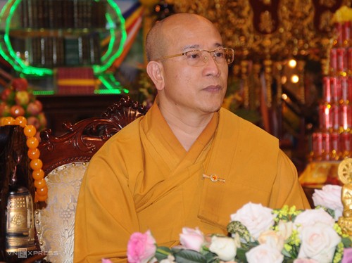 Đại đức Thích Trúc Thái Minh, trụ trì chùa Ba Vàng. Ảnh: Viết Tuân