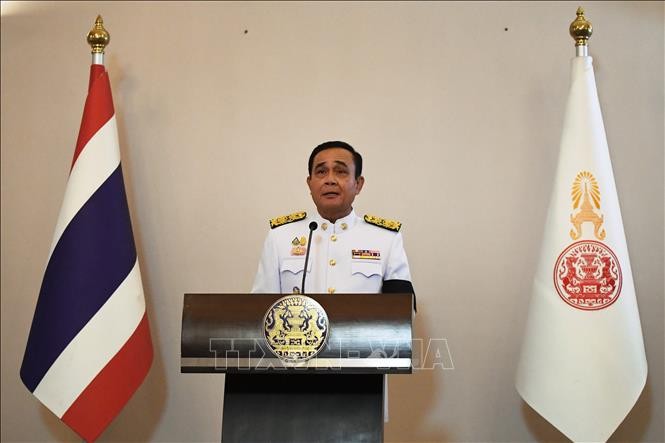 Thủ tướng Thái Lan Prayut Chan-o-cha phát biểu tại lễ tuyên thệ ở Bangkok ngày 11/6. Ảnh: AFP/TTXVN