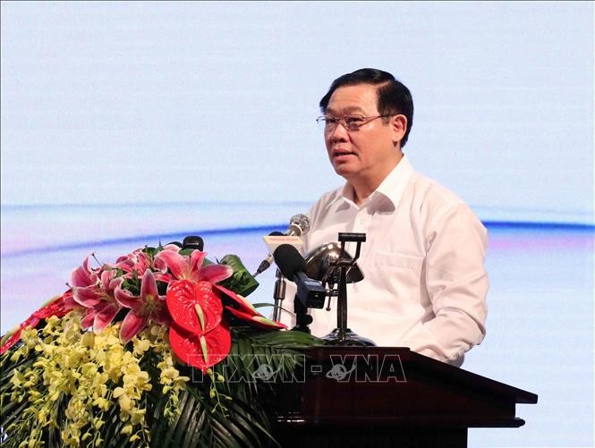 Phó Thủ tướng Vương Đình Huệ, Trưởng Ban Chỉ đạo Trung ương các chương trình mục tiêu quốc gia giai đoạn 2016 - 2020 phát biểu chỉ đạo. Ảnh: Văn Điệp/TTXVN