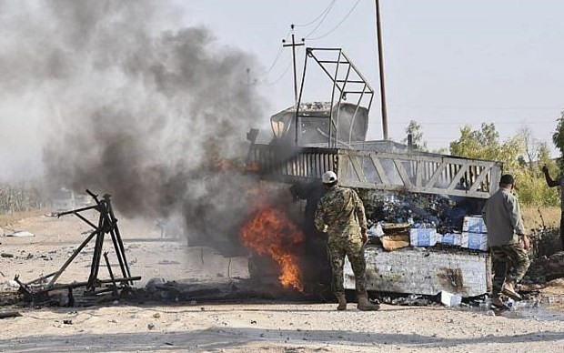 Một vụ tấn công vào quân đội Iraq. (Nguồn: AP)