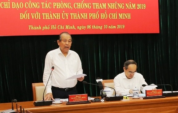Ủy viên Bộ Chính trị, Phó Thủ tướng Thường trực Chính phủ Trương Hòa Bình phát biểu tại buổi làm việc. Ảnh: VGP/Mạnh Hùng