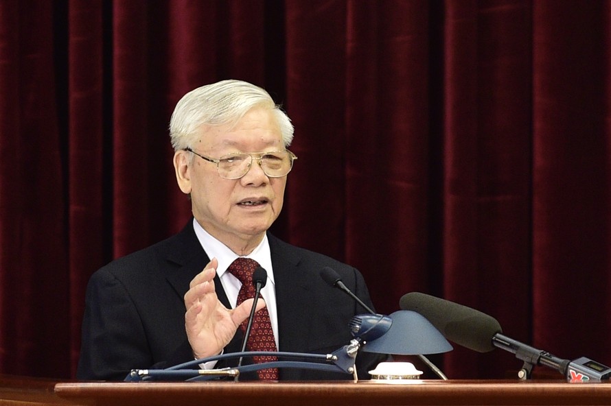 Tổng Bí thư, Chủ tịch nước Nguyễn Phú Trọng phát biểu tại Hội nghị - Ảnh: VGP/Nhật Bắc