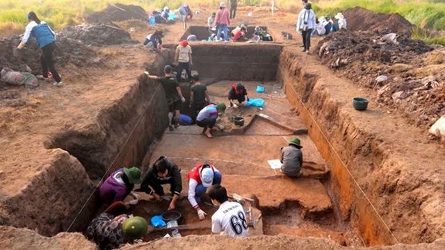 Khai quật nghiên cứu khảo cổ học cụm di chỉ Vườn Chuối. Ảnh: dantri.com.vn