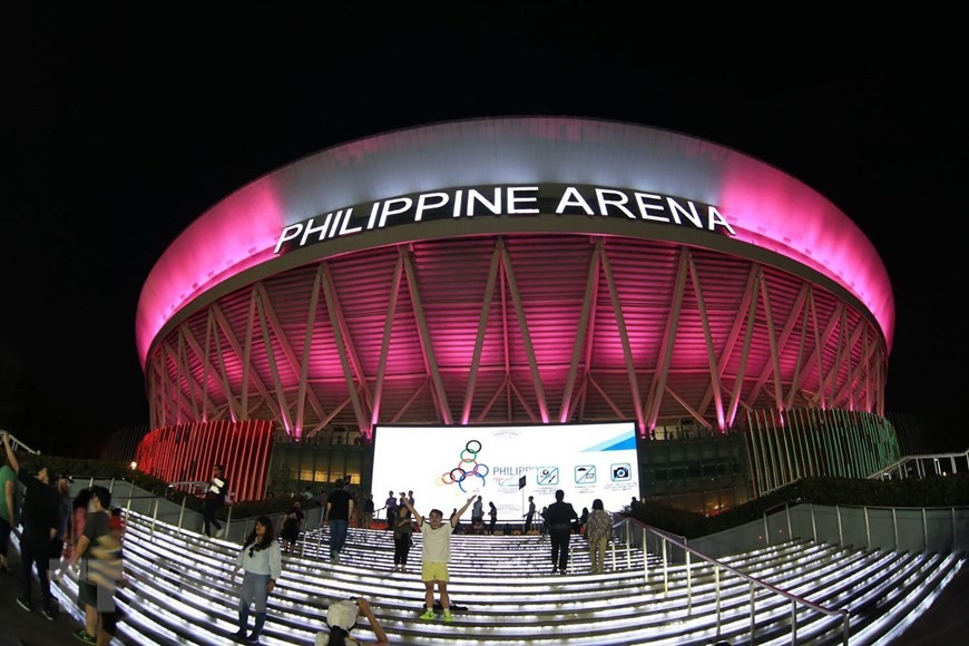 Khung cảnh bên ngoài Philippines Arena Complex. (Ảnh: Hoàng Linh/TTXVN)