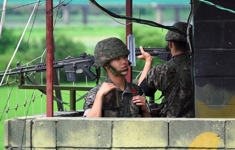Một trạm gác của Hàn Quốc tại khu phi quân sự liên Triều. (Nguồn: AFP)