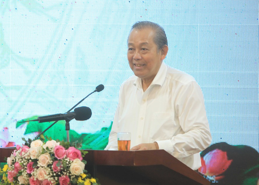 Phó Thủ tướng Trương Hòa Bình phát biểu tại buổi làm việc. Ảnh: VGP/Lê Sơn