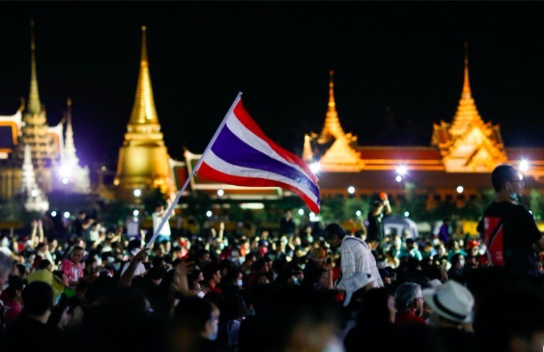 Biểu tình cực lớn ở Thái Lan để đòi hoàng gia cải tổ. Ảnh: Reuters