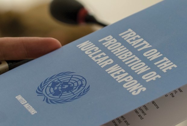 Hiệp ước Cấm vũ khí hạt nhân (TPNW) của Liên hợp quốc sẽ có hiệu lực vào tháng 1/2021. (Nguồn: ploughshares.org)