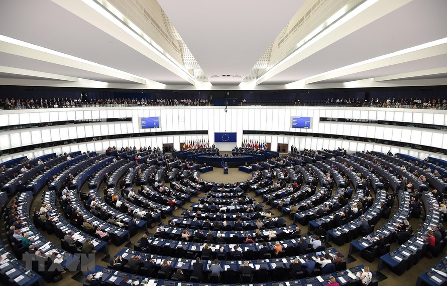 Toàn cảnh phiên họp Nghị viện châu Âu ở Strasbourg, miền đông nước Pháp ngày 12/9/2018. (Ảnh: AFP/TTXVN)