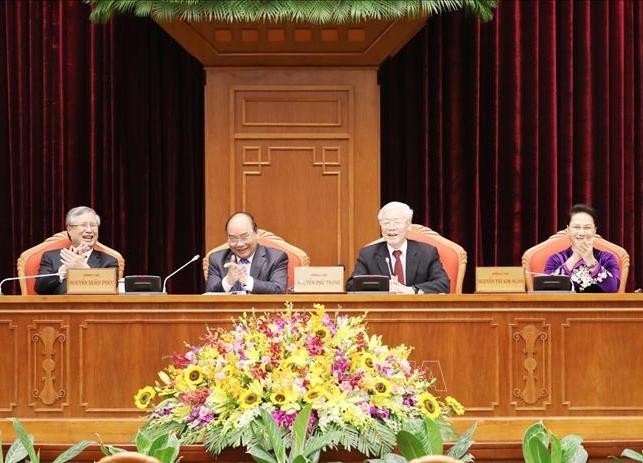 Đồng chí Tổng Bí thư, Chủ tịch nước Nguyễn Phú Trọng chủ trì Hội nghị Trung ương 10.
