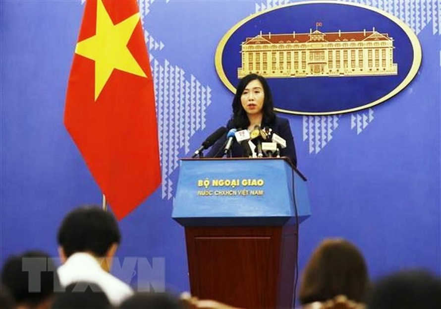 Người phát ngôn Bộ Ngoại giao Lê Thị Thu Hằng trả lời một số câu hỏi của phóng viên báo chí trong nước và quốc tế