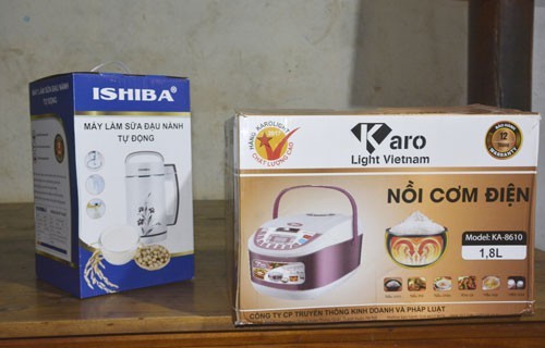 Một số món hàng mà người cao tuổi ở tỉnh Tây Ninh mua của Công ty TNHH Thương mại Ishiba khi tham gia tour du lịch 0 đồng