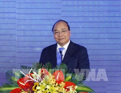 Thủ tướng Nguyễn Xuân Phúc phát biểu tại hội nghị. Ảnh: Thống Nhất –TTXVN