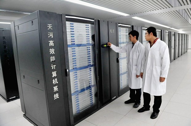 Một hệ thống siêu máy tính ở Trung Quốc. (Nguồn: Analytics India Magazine)