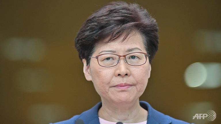 Trưởng đặc khu hành chính Hong Kong Lâm Trịnh Nguyệt Nga. Ảnh: AFP