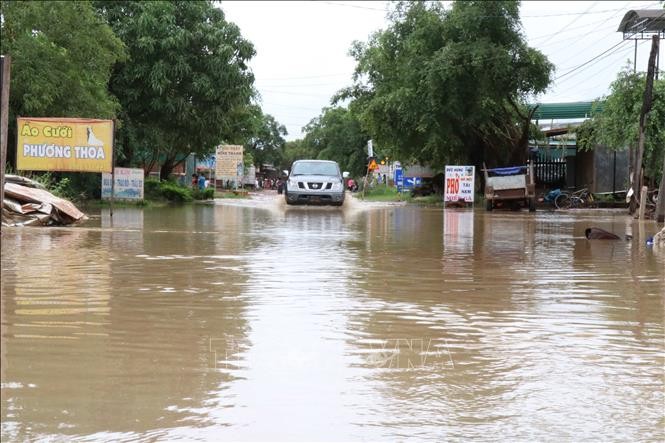 Ngập lụt gây khó khăn trong giao thông tại huyện Ea Súp. Ảnh minh họa: Tuấn Anh/TTXVN