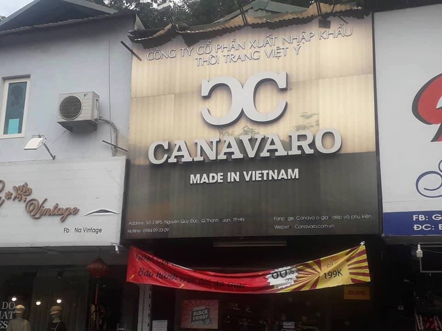 Cửa hàng giày Canavaro, nơi xảy ra sự việc