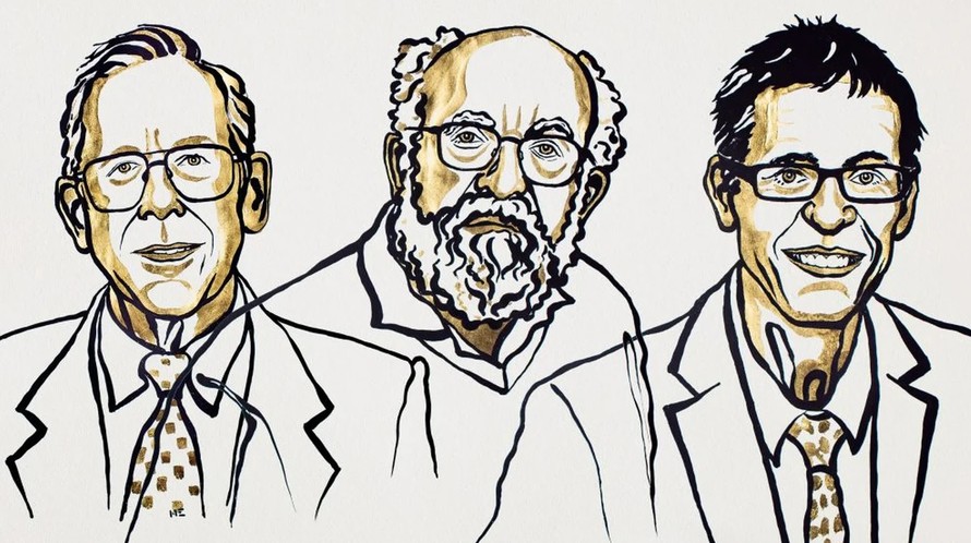 3 nhà khoa học được vinh danh trong lễ công bố giải Nobel Vật lý 2019. (Nguồn: Nobel Prize).
