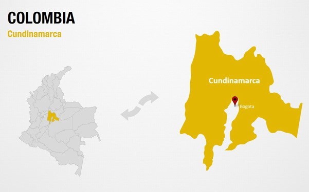 Vị trí bang Cundinamarca, nơi xảy ra vụ việc. (Nguồn: digitalofficepro)