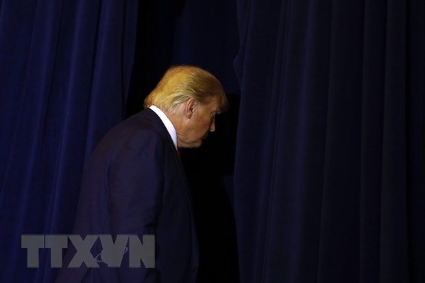 Tổng thống Mỹ Donald Trump rời một cuộc họp báo tại New York ngày 25/9/2019. (Nguồn: THX/TTXVN)