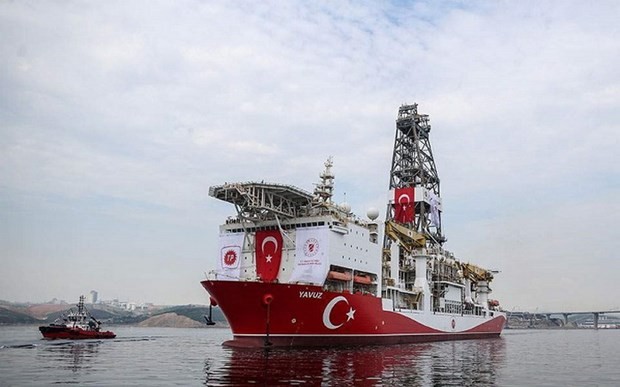 Tàu thăm dò dầu khí Yavuz của Thổ Nhĩ Kỳ. (Nguồn: greekreporter)