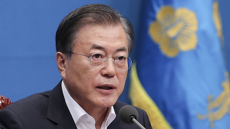 Tổng thống Hàn Quốc Moon Jae-in. Ảnh: Bloomberg