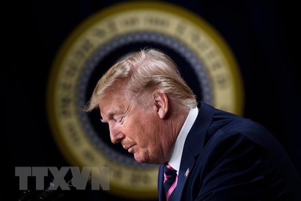 Tổng thống Mỹ Donald Trump phát biểu tại Nhà Trắng ngày 12/12/2019. (Nguồn: AFP/TTXVN)