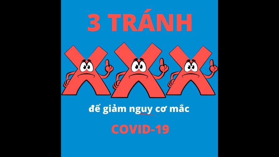 Khuyến cáo của Bộ Y tế về ‘3 tránh’ để giúp giảm nguy cơ mắc Covid-19