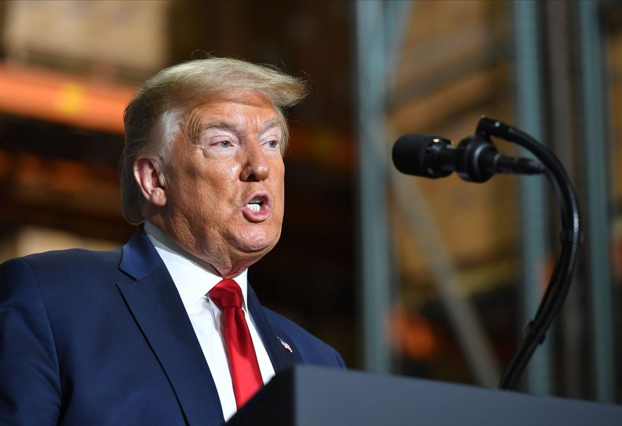 Tổng thống Mỹ Donald Trump phát biểu tại Allentown, Pennsylvania, Mỹ ngày 14/5/2020. Ảnh: AFP/ TTXVN