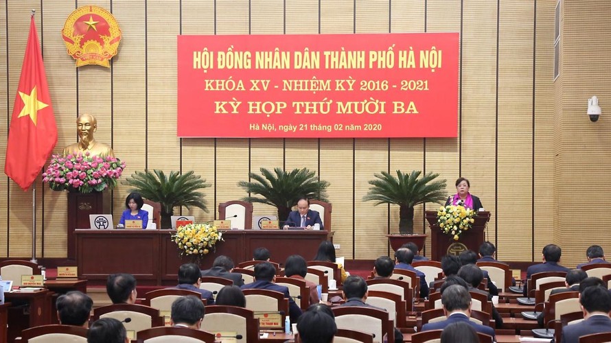 Ảnh kỳ họp thứ 13 của Hội đồng nhân dân TP Hà Nội 