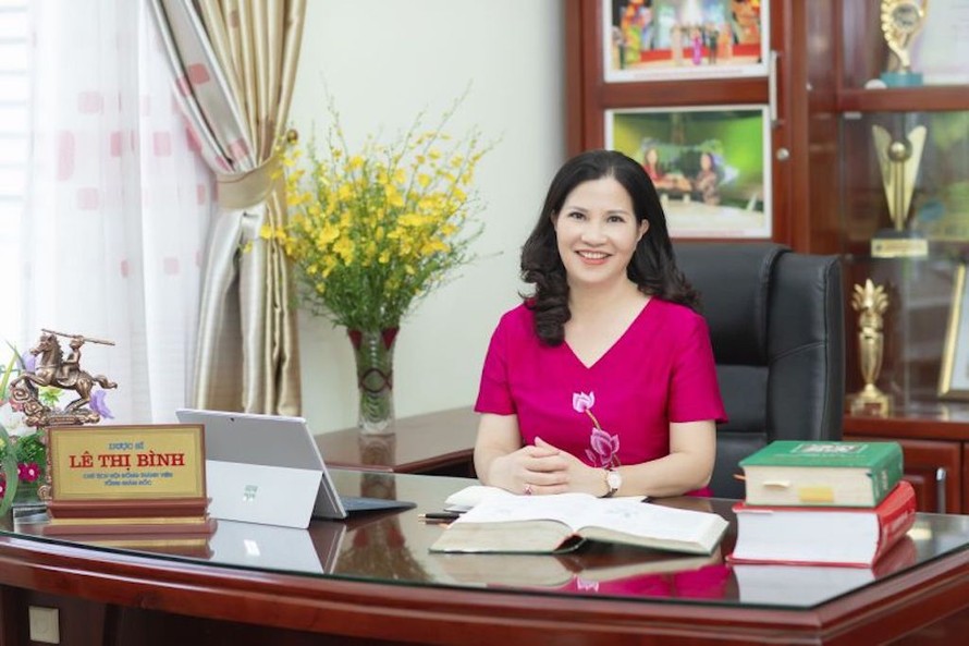 Bà Lê Thị Bình - TGĐ công ty TNHH sản xuất và thương mại dược phẩm Tâm Bình.