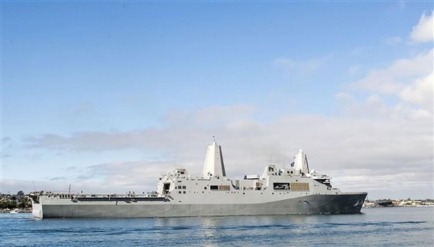 Tàu USS San Diego của Hải quân Mỹ. (Nguồn: AP)