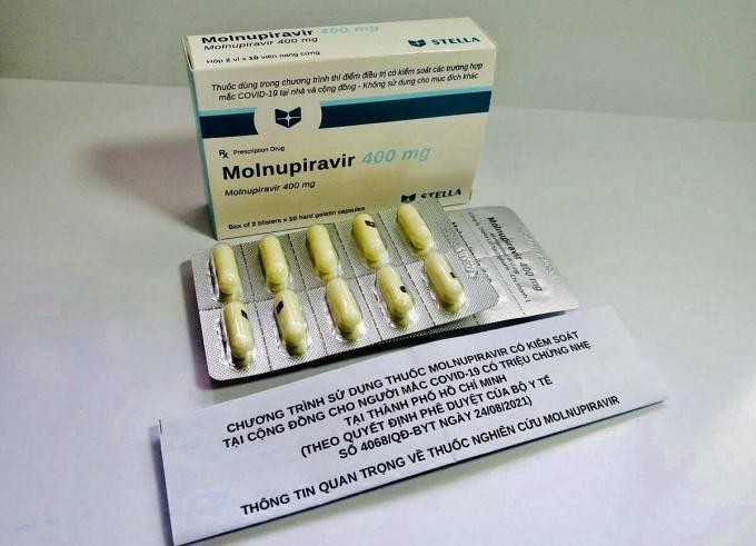 Thuốc Molnupiravir 400mg được thử nghiệm giai đoạn 3 tại cộng đồng cho 116.000 F0 ở TP.HCM.