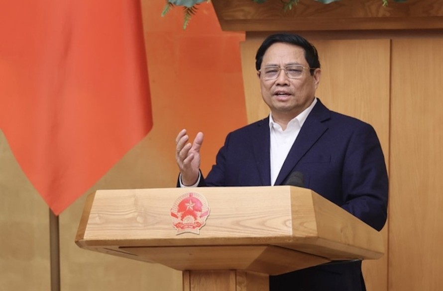 Thủ tướng Chính phủ Phạm Minh Chính chủ trì Phiên họp chuyên đề về xây dựng pháp luật tháng 12/2023.