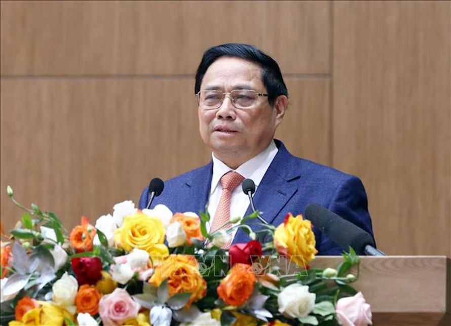 Thủ tướng Phạm Minh Chính phát biểu chỉ đạo. 