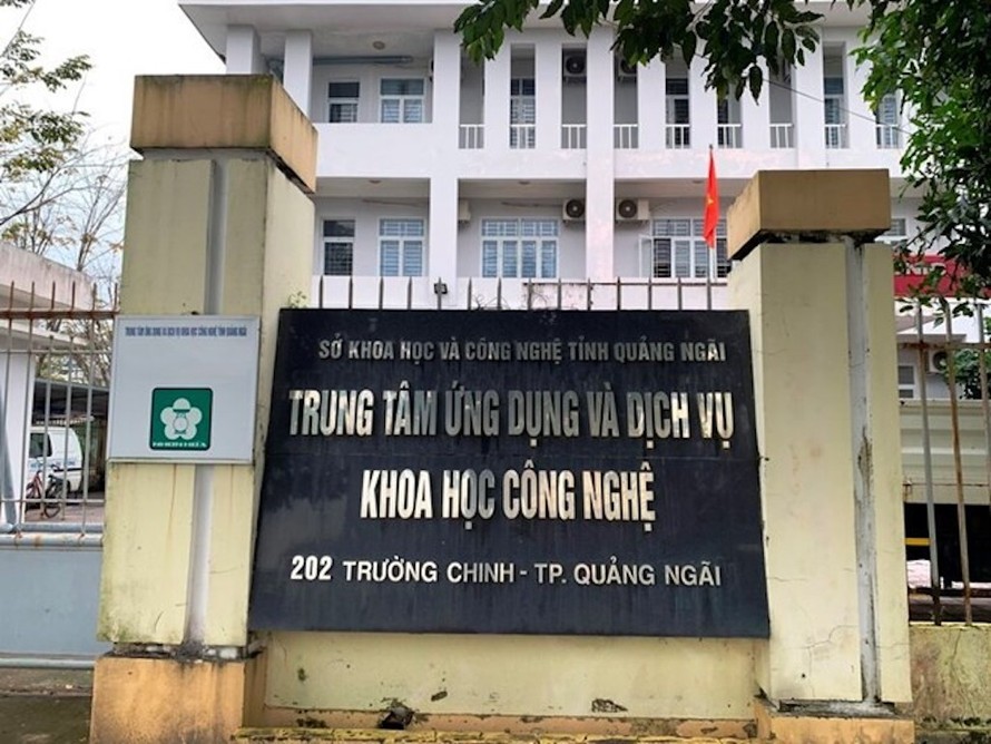 Trung tâm Ứng dụng và Dịch vụ khoa học công nghệ tỉnh Quảng Ngãi.