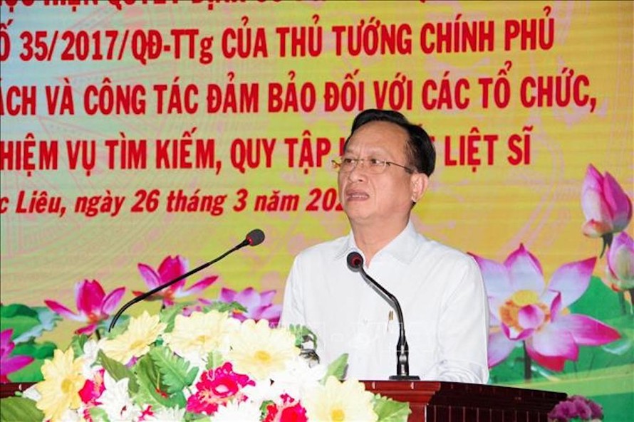 Chủ tịch UBND tỉnh Bạc Liêu Phạm Văn Thiều phát biểu chỉ đạo tại Hội nghị. 