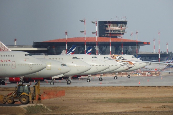 Sân bay quốc tế Sheremetyevo ở ngoại ô thủ đô Moscow, Nga, nơi các công dân Việt Nam được đưa về nước. (Ảnh: Reuters)