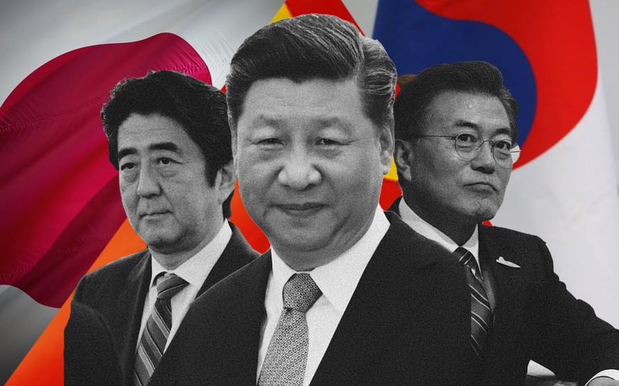 Nguyên thủ quốc gia ba nước Nhật Bản, Trung Quốc và Hàn Quốc. (Ảnh: Tokyo Review)