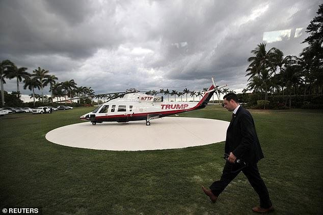 Bãi đỗ trực thăng của gia đình ông Trump ở Mar-a-Lago. (Ảnh: Vietnamnet)