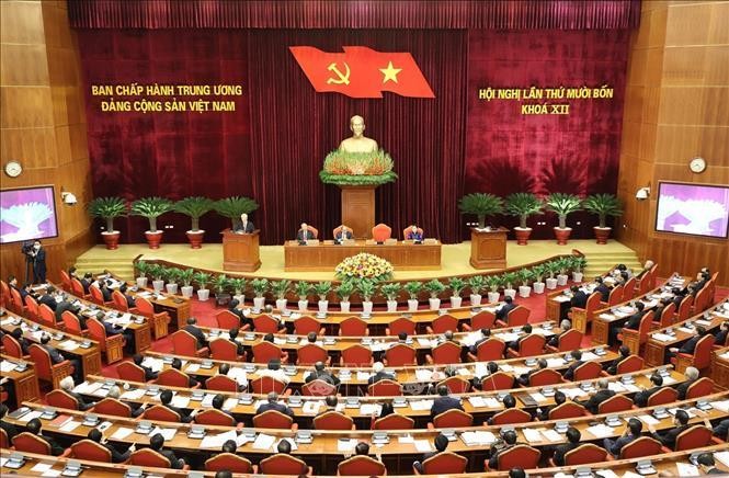 Quang cảnh Hội nghị lần thứ 14 Ban Chấp hành Trung ương Đảng Cộng sản Việt Nam khóa XII, sáng 14/12/2020. Ảnh: Trí Dũng/TTXVN