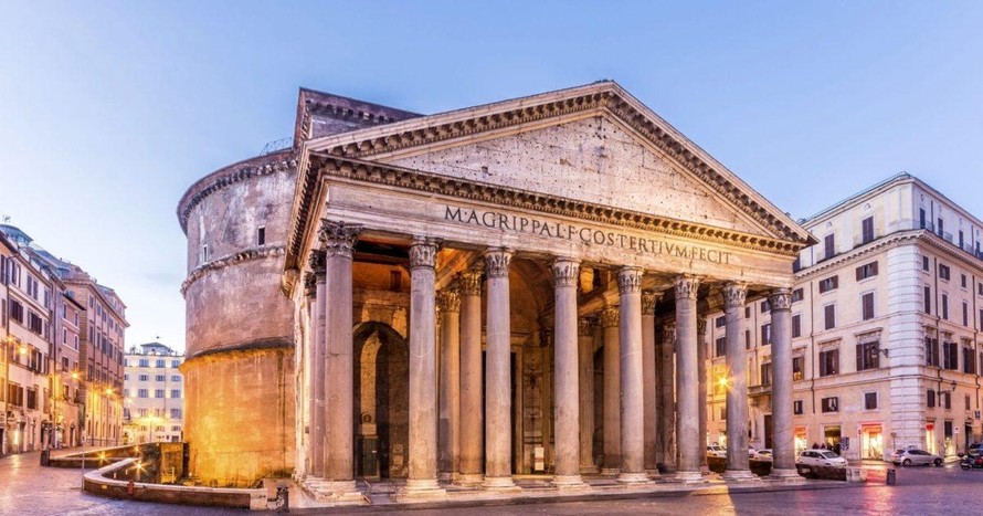 Đền Pantheon nhìn từ bên ngoài. (Ảnh: CNN)