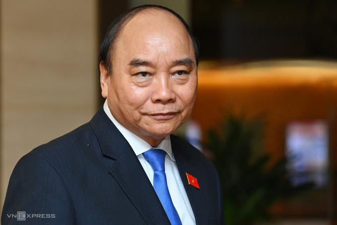 Quốc hội sáng 2/4 miễn nhiệm chức danh Thủ tướng đối với ông Nguyễn Xuân Phúc. (Ảnh: VnExpress)