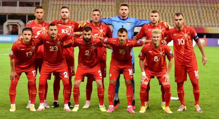 Đội hình đội tuyển quốc gia Bắc Macedonia tham dự EURO 2020. (Ảnh: Internet)