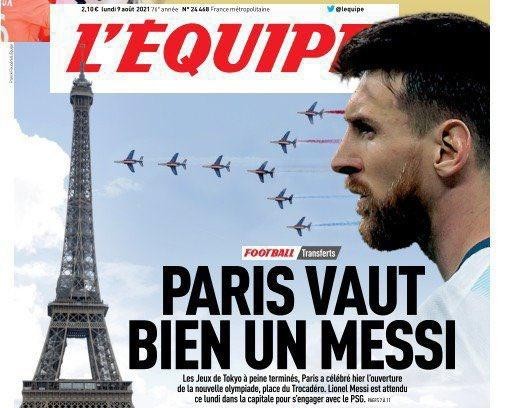Báo chí Pháp rất háo hức với sự kiện Messi đến PSG