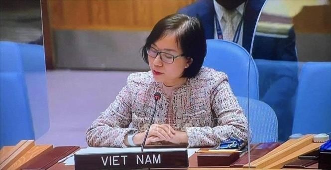 Tham tán Công sứ, Phó Trưởng Phái đoàn Thường trực Việt Nam tại LHQ Nguyễn Phương Trà. Ảnh: TTXVN