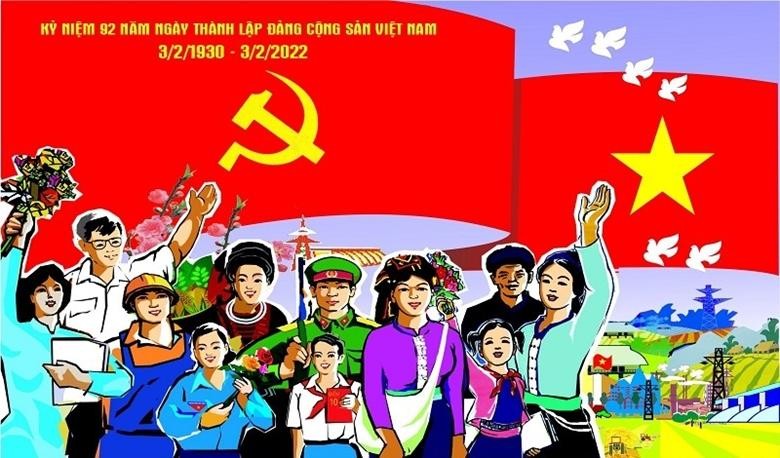 Kỷ niệm 92 năm Ngày thành lập Đảng Cộng sản Việt Nam (03/02/1930-03/02/2022).