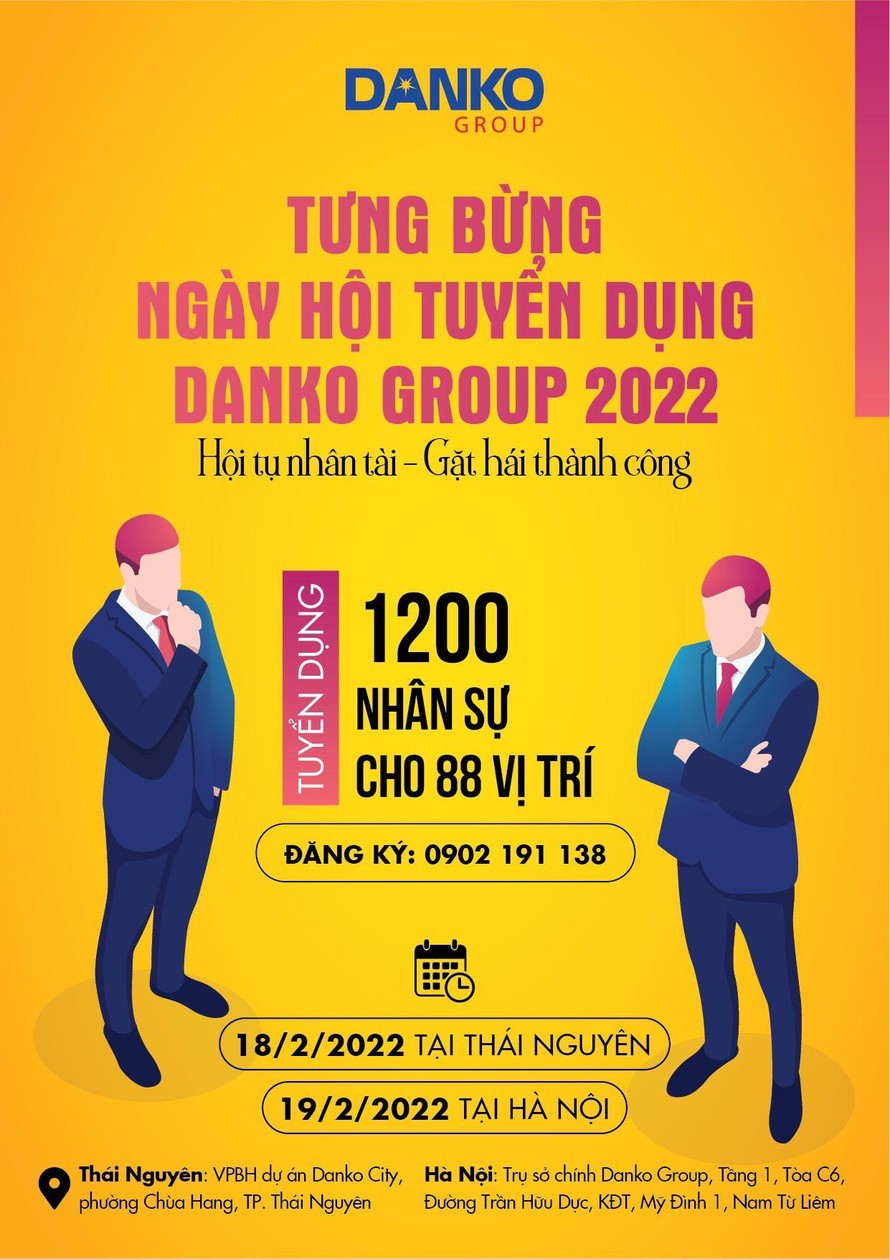 Danko Group tuyển dụng hơn 1.000 nhân sự đầu xuân 2022